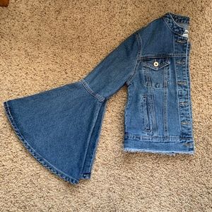 Bell sleeve jean jacket